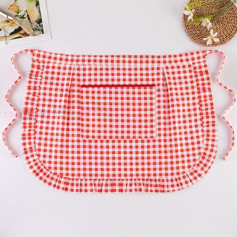 100% pamut kötény, ujjatlan, fél hosszú, dupla rétegű vízálló, háztartási használatra