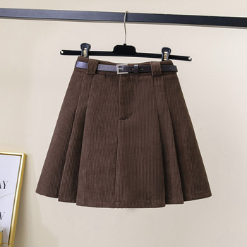 Klostuotos medvilninės sijonas, trumpas ilgis, PVC pagrindinė medžiaga, mikro elastingumas, pavasaris 2025