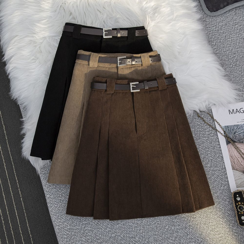 Klostuotos medvilninės sijonas, trumpas ilgis, PVC pagrindinė medžiaga, mikro elastingumas, pavasaris 2025