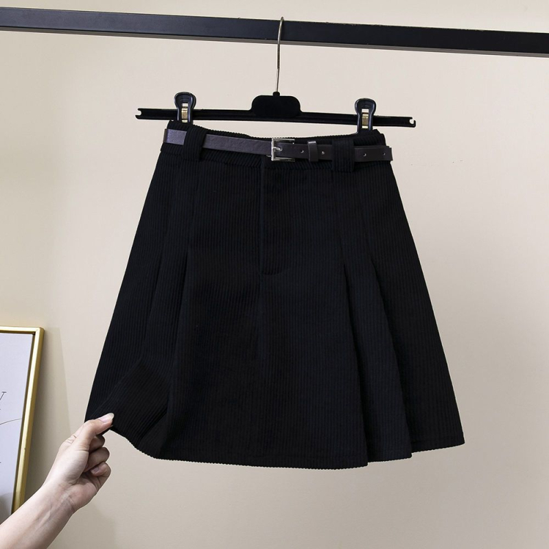 Klostuotos medvilninės sijonas, trumpas ilgis, PVC pagrindinė medžiaga, mikro elastingumas, pavasaris 2025