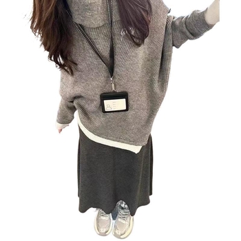 Skraistės tipo sijonas, vidutinio ilgio, medvilnės mišinio audinys, mercerizuota apdaila, pavasaris 2025