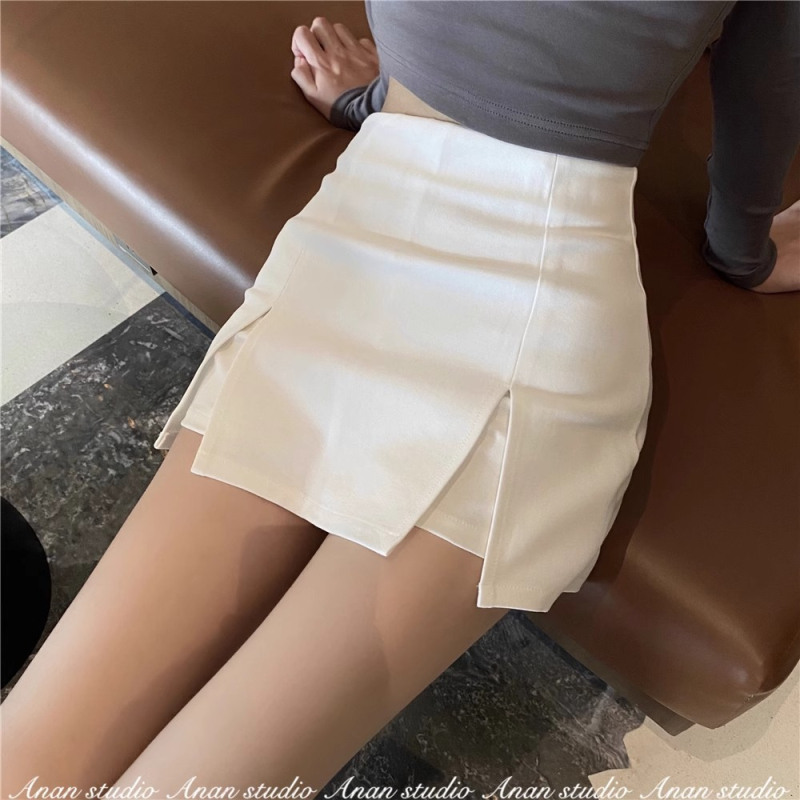 A linijos trumpa sijona su aukštu juosmeniu, poliesterio 90–95% sudėtis, pavasario–vasaros 2024, prekės ženklas Yinhua