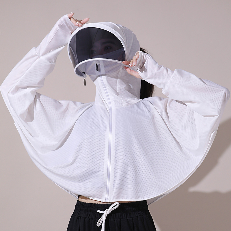 Sieviešu velosipēdu saules aizsardzības jaka - elpojoša, UV aizsardzība, ātri žūstošs Ice Silk audums, viegla