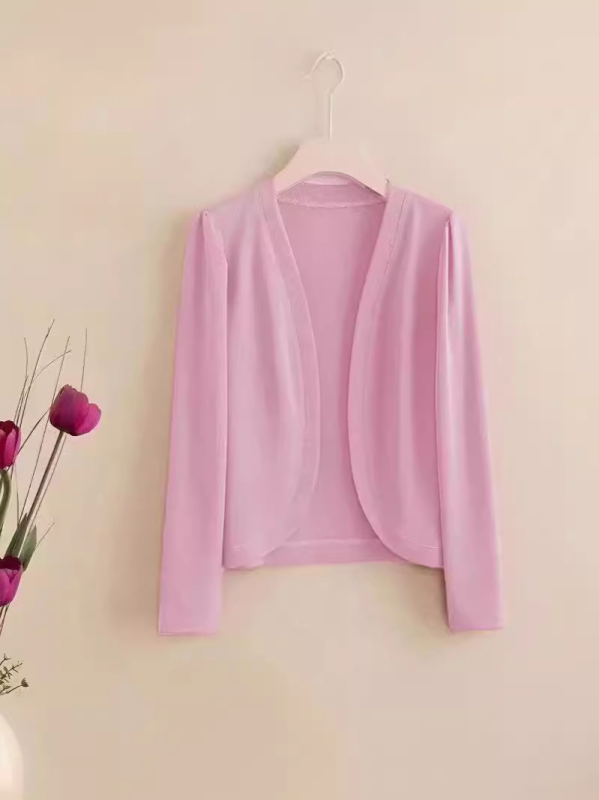 Лек ice silk кардиган за външно облекло, свободна кройка, дълги ръкави, UPF30+ слънцезащита, полиестер 95%+