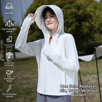 Sieviešu UV aizsardzības vieglā velosipēdu jaka – elpojošs poliestera audums 81-95%, putukaitse, vasara 2025, minimalistiska elegantais stils