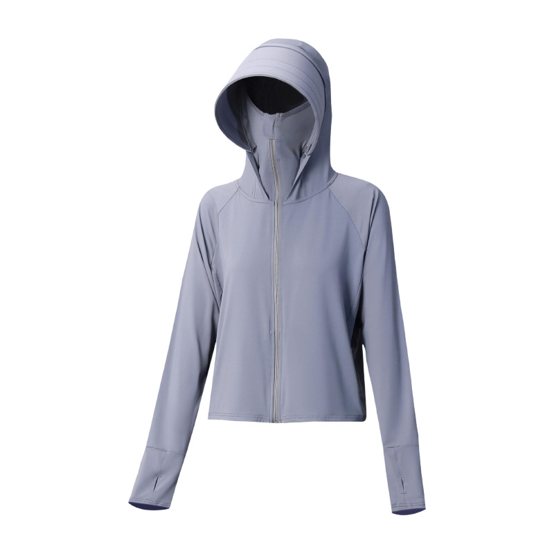 Sieviešu UV aizsardzības vieglā velosipēdu jaka – elpojošs poliestera audums 81-95%, putukaitse, vasara 2025, minimalistiska elegantais stils