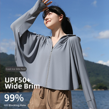 Sieviešu saules aizsardzības jaka - UV aizsardzība, poliestera audums, viegla un elpojoša, ikdienas stils, pavasaris 2025
