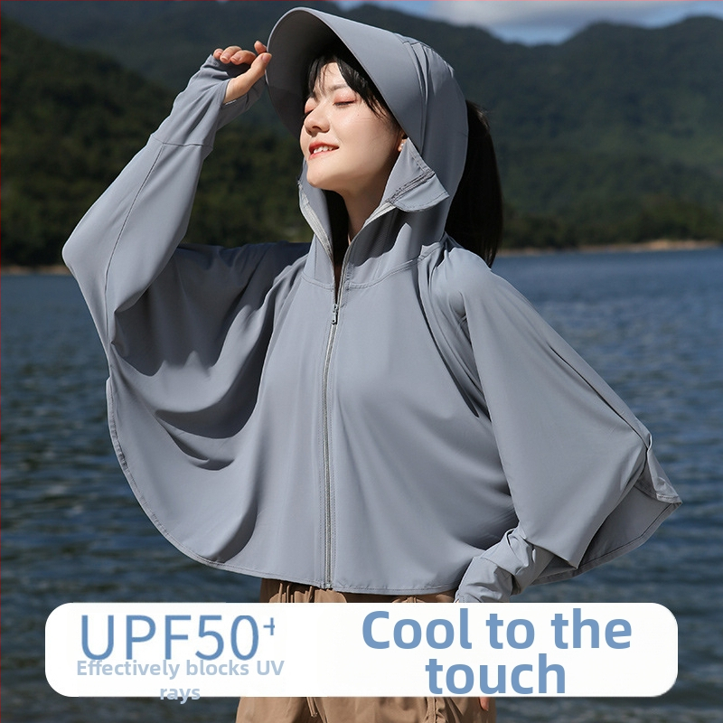 Sieviešu saules aizsardzības jaka - UV aizsardzība, poliestera audums, viegla un elpojoša, ikdienas stils, pavasaris 2025
