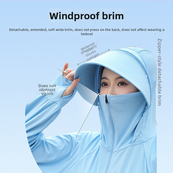 Sieviešu Ice Silk UV aizsardzības velosipēdu jaka, elpojoša, gara saules aizsardzība, vidējā garuma