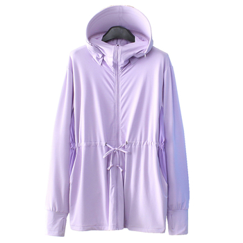 Sieviešu Ice Silk UV aizsardzības velosipēdu jaka, elpojoša, gara saules aizsardzība, vidējā garuma