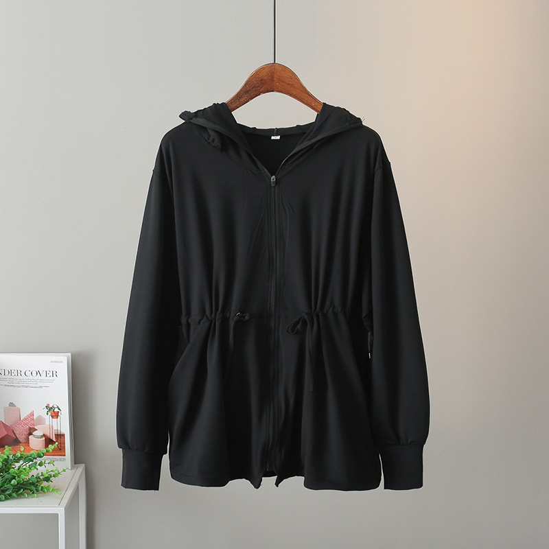 Sieviešu Ice Silk UV aizsardzības velosipēdu jaka, elpojoša, gara saules aizsardzība, vidējā garuma