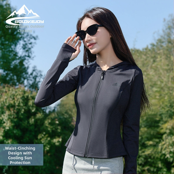 Sievietēm UV aizsardz jaka ar vieglu elpojošu neilona šķiedru, brīvs piegriezums, oriģinālais dizains, pavasaris 2024