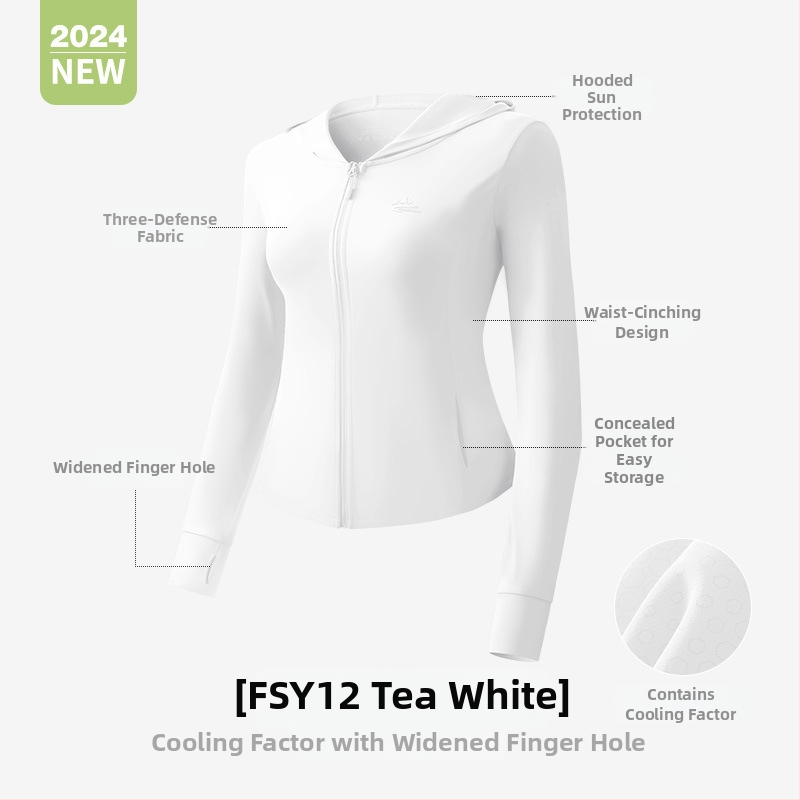 Sievietēm UV aizsardz jaka ar vieglu elpojošu neilona šķiedru, brīvs piegriezums, oriģinālais dizains, pavasaris 2024