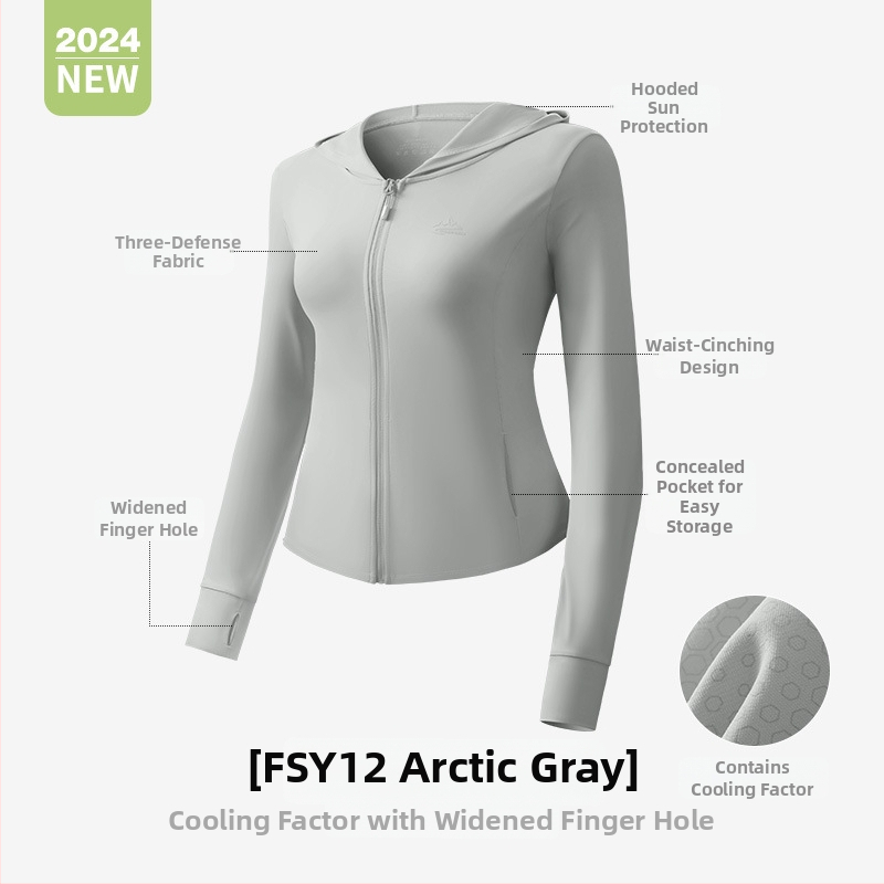 Sievietēm UV aizsardz jaka ar vieglu elpojošu neilona šķiedru, brīvs piegriezums, oriģinālais dizains, pavasaris 2024