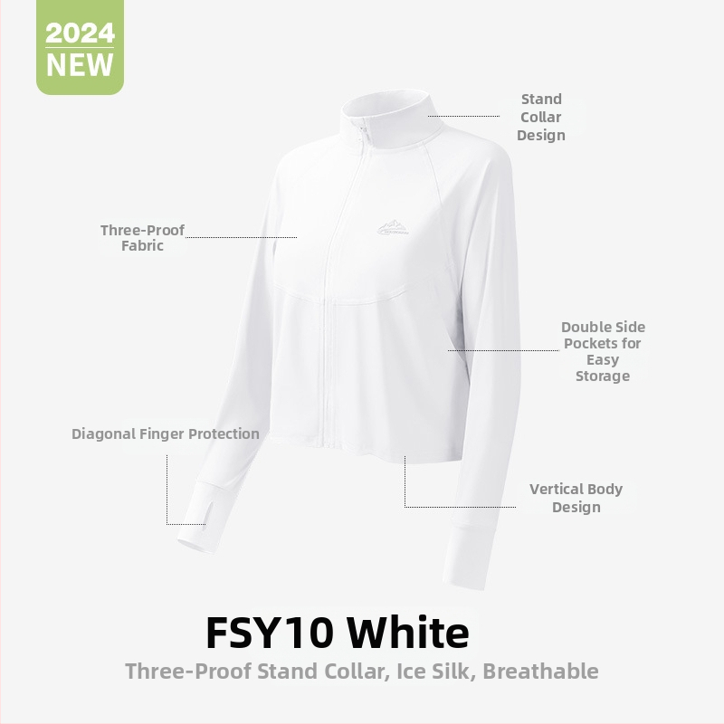 Sievietēm UV aizsardz jaka ar vieglu elpojošu neilona šķiedru, brīvs piegriezums, oriģinālais dizains, pavasaris 2024