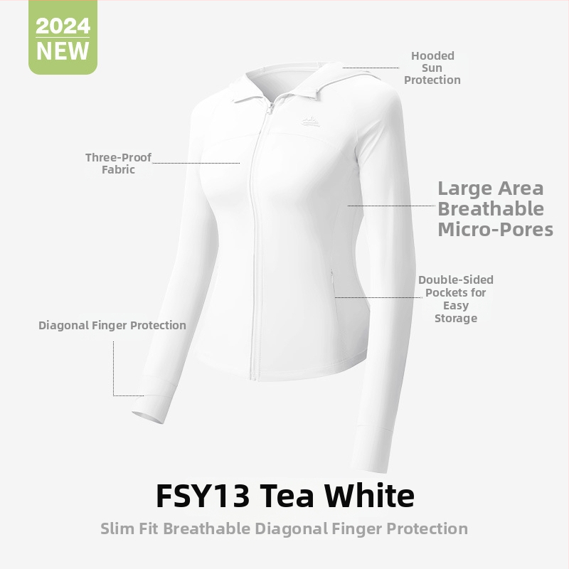 Sievietēm UV aizsardz jaka ar vieglu elpojošu neilona šķiedru, brīvs piegriezums, oriģinālais dizains, pavasaris 2024