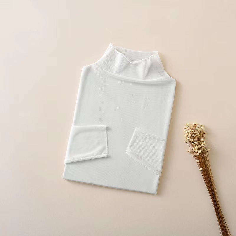 Топ с UV защита от Ice Silk Mesh, дълъг ръкав, тънък пуловер, полиестров-спандекс смес