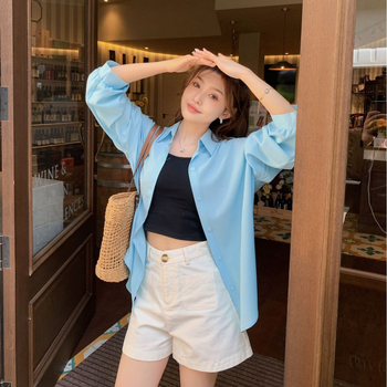 Chiffon UV zaštitna cardigan bluza, srednje dužine, svježi i sladak stil, poliester 71-80% (proljeće 2024)