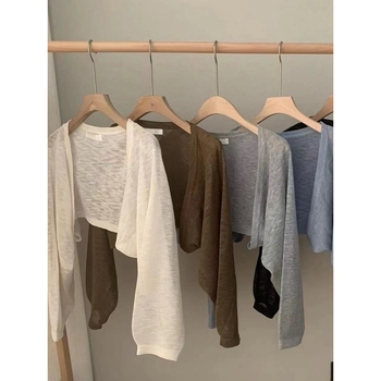 Γυναικείος βισκόζη καρντίν για ηλιοπροστασία, slim fit, μακριά μανίκια, UPF30+, ανάμειξη νάιλον, Καλοκαίρι 2025