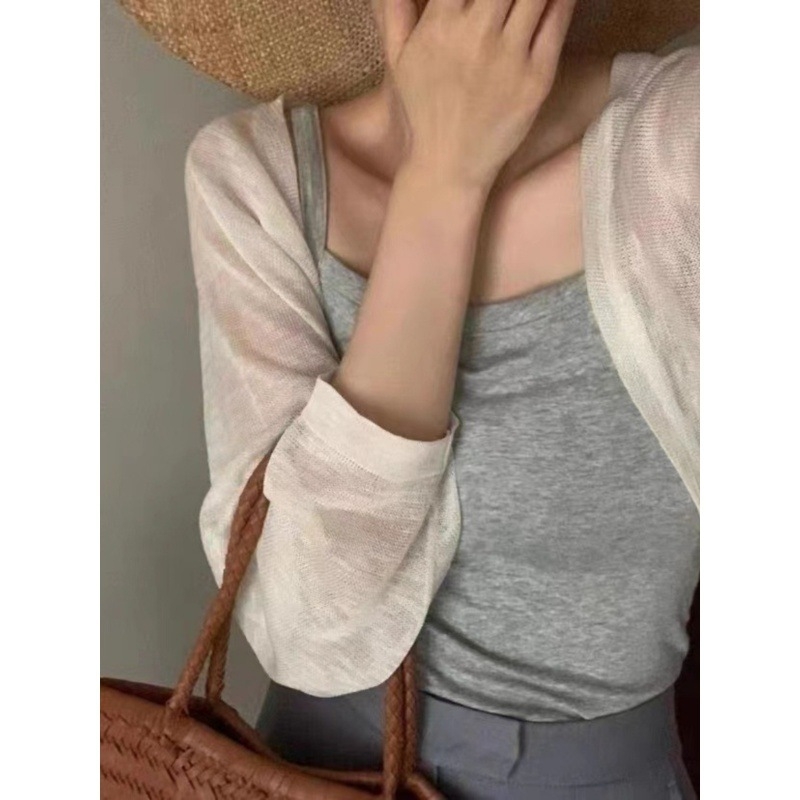 Γυναικείος βισκόζη καρντίν για ηλιοπροστασία, slim fit, μακριά μανίκια, UPF30+, ανάμειξη νάιλον, Καλοκαίρι 2025