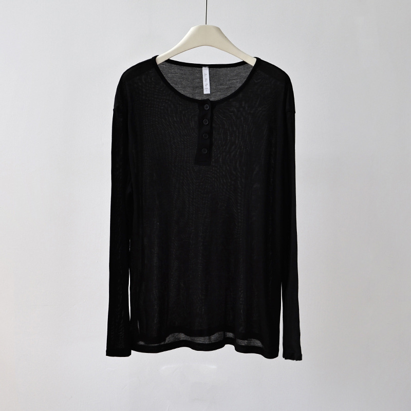 Ženski top s ležernim krojem, s dugim rukavima od akrilnog vlakna, UPF30+ zaštita, mješavina viskoze (50–70% akril, <30% viskoze)