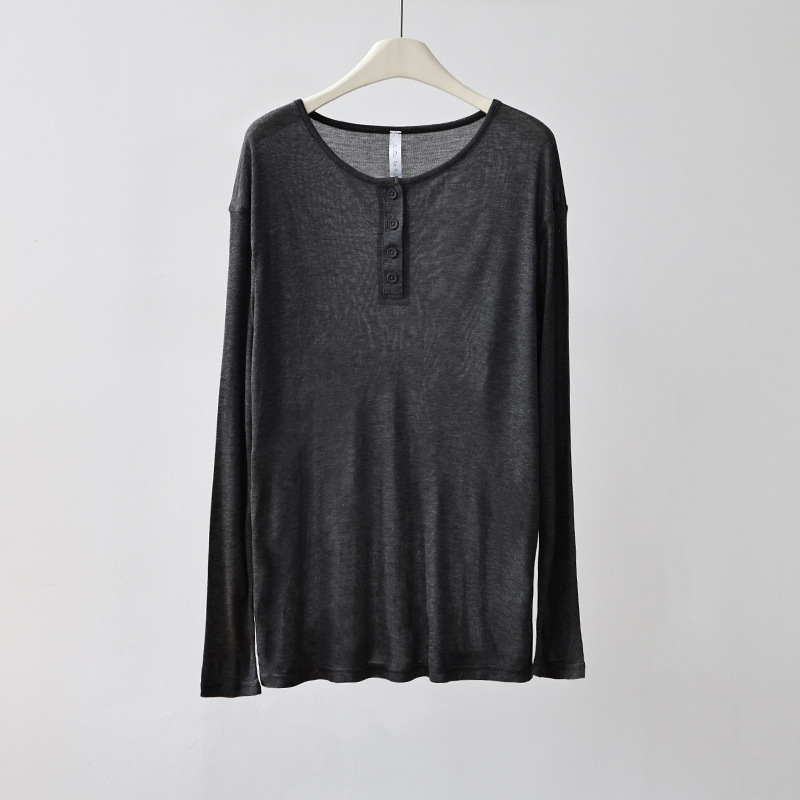 Ženski top s ležernim krojem, s dugim rukavima od akrilnog vlakna, UPF30+ zaštita, mješavina viskoze (50–70% akril, <30% viskoze)