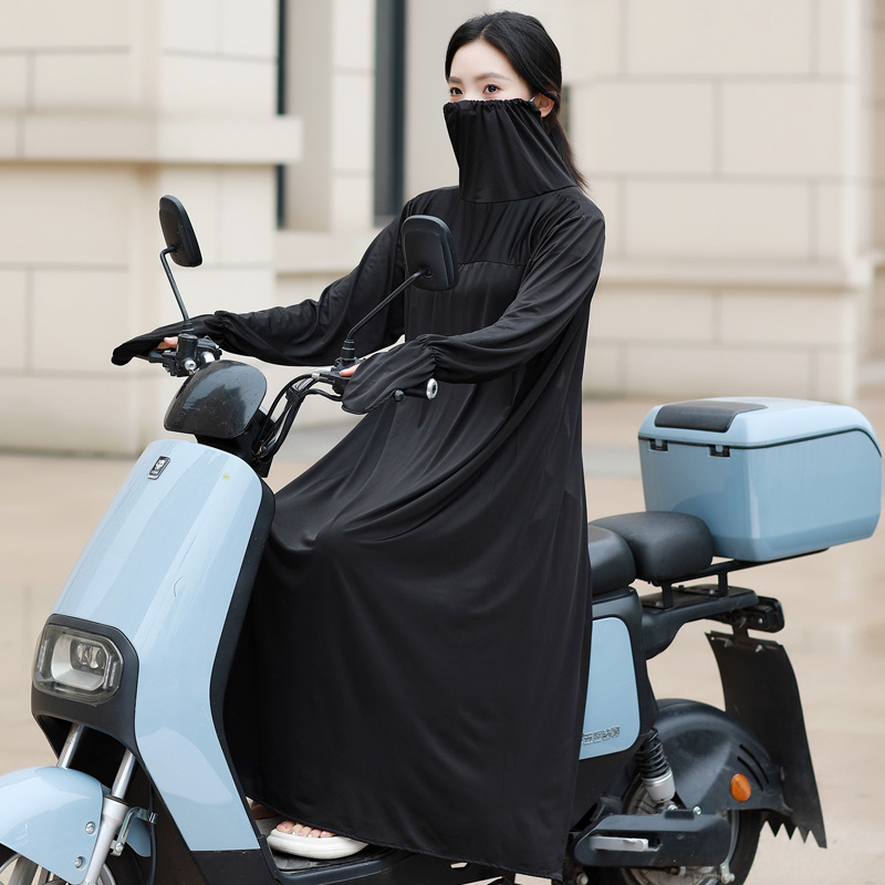 Duga ženska jakna s UV zaštitom za vožnju električnim biciklom, prozračan poliester, zaštita od sunca, proljeće-ljeto 2022
