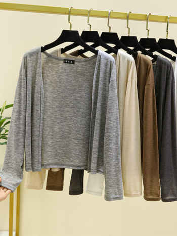 Ljetni tanki kardigan od Tencel Lyocell, dugi rukavi, UPF30+, 90–95% Tencel Lyocell; Poliester <30%