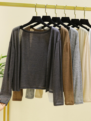 Ljetni tanki kardigan od Tencel Lyocell, dugi rukavi, UPF30+, 90–95% Tencel Lyocell; Poliester <30%