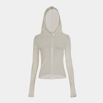 Geacă cu glugă în stil coreean pentru protecția solară, croială slim, lungime obișnuită, mâneci lungi, 80-90% bumbac