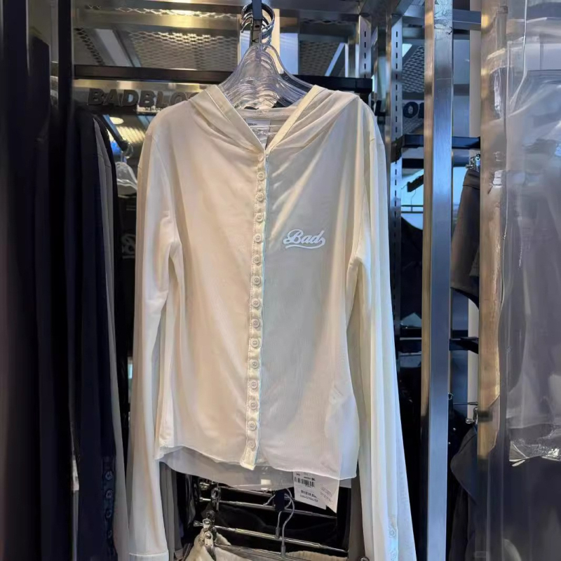 Geacă cu glugă în stil coreean pentru protecția solară, croială slim, lungime obișnuită, mâneci lungi, 80-90% bumbac