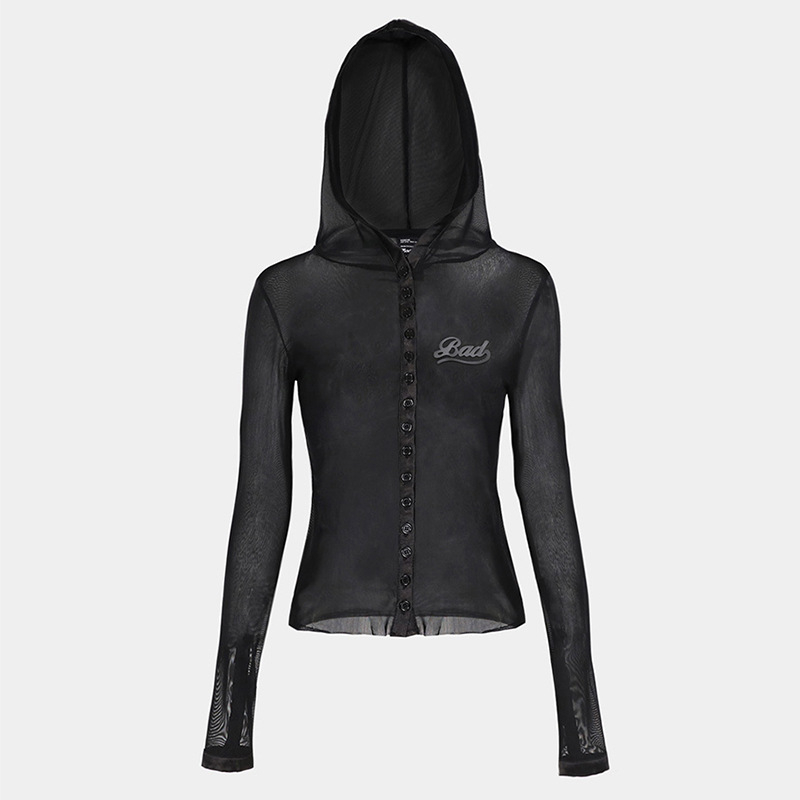 Geacă cu glugă în stil coreean pentru protecția solară, croială slim, lungime obișnuită, mâneci lungi, 80-90% bumbac