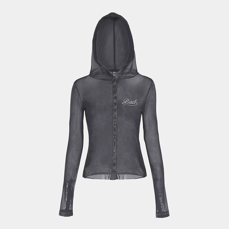 Geacă cu glugă în stil coreean pentru protecția solară, croială slim, lungime obișnuită, mâneci lungi, 80-90% bumbac