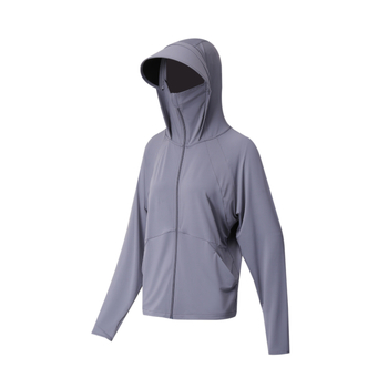 Jachetă cu glugă pentru protecție solară, nailon ușor, respirabil, buzunar mare