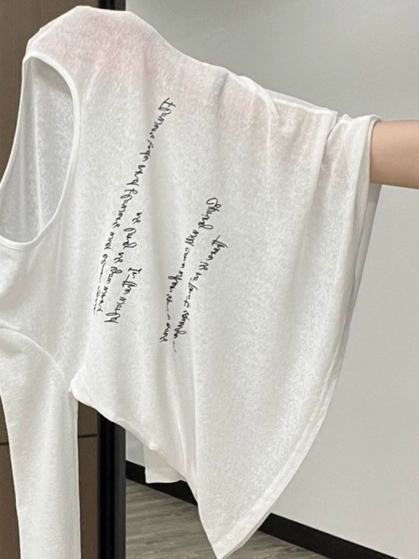 Nylon majica s dugim rukavima, opuštenog kroja, tankom tkaninom, ljeto 2025