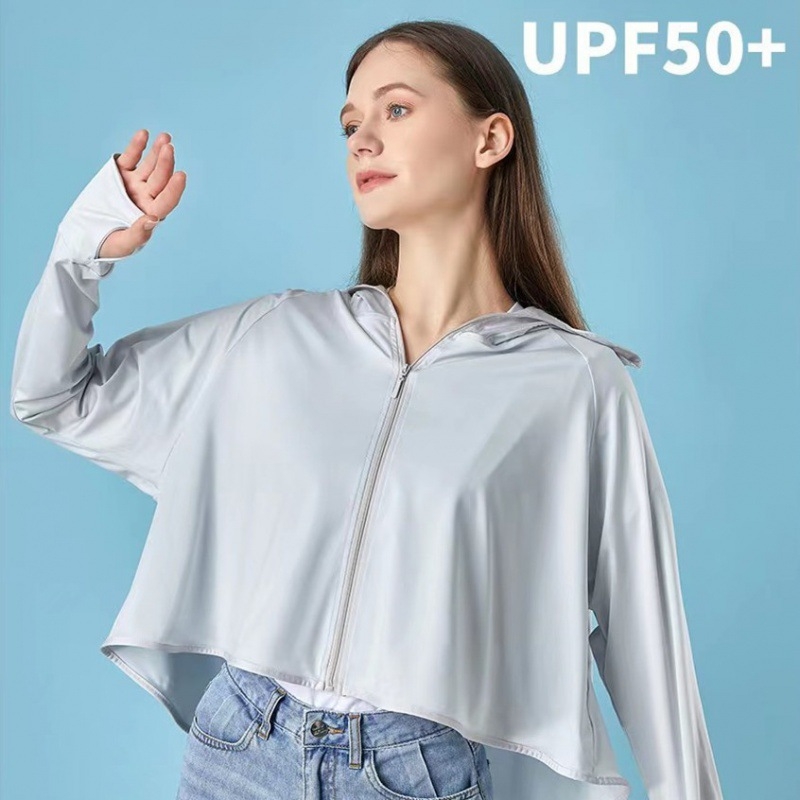 Ženska UV zaštita od ice-silk, ultra lagana, kapuljača, vjetrovito, mješavina najlona i poliestera