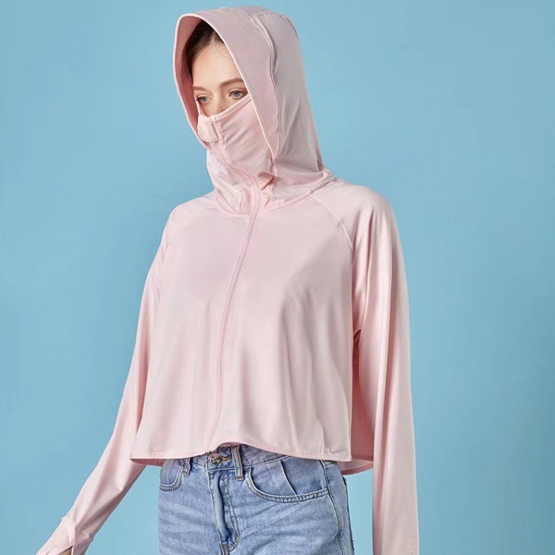 Ženska UV zaštita od ice-silk, ultra lagana, kapuljača, vjetrovito, mješavina najlona i poliestera