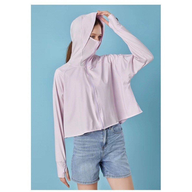 Ženska UV zaštita od ice-silk, ultra lagana, kapuljača, vjetrovito, mješavina najlona i poliestera