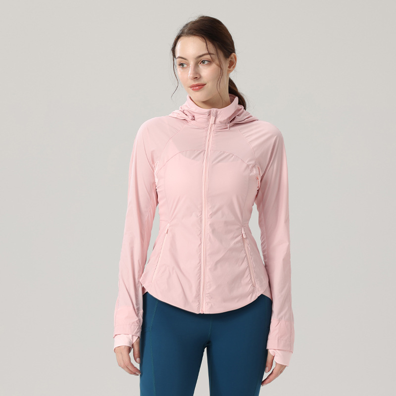Ženska vanjska jakna otporna na vjetar – najlon, prozračna, odvodi vlagu, UV zaštita UPF50+
