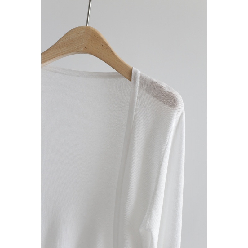 Ice Silk kardigan s dugim rukavima, bez gumba, tanak pleteni sloj za zaštitu od sunca — ravni kroj, UPF30+