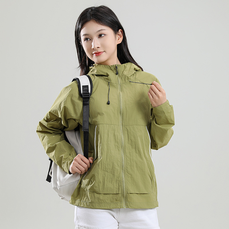 Unisex windbreaker jakna – UPF50+ UV zaštita, najlon tkanina, kapuljača, vodootporna, ultra lagana, pogodna za putovanja, šetnje i sport