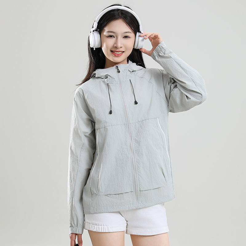 Unisex windbreaker jakna – UPF50+ UV zaštita, najlon tkanina, kapuljača, vodootporna, ultra lagana, pogodna za putovanja, šetnje i sport