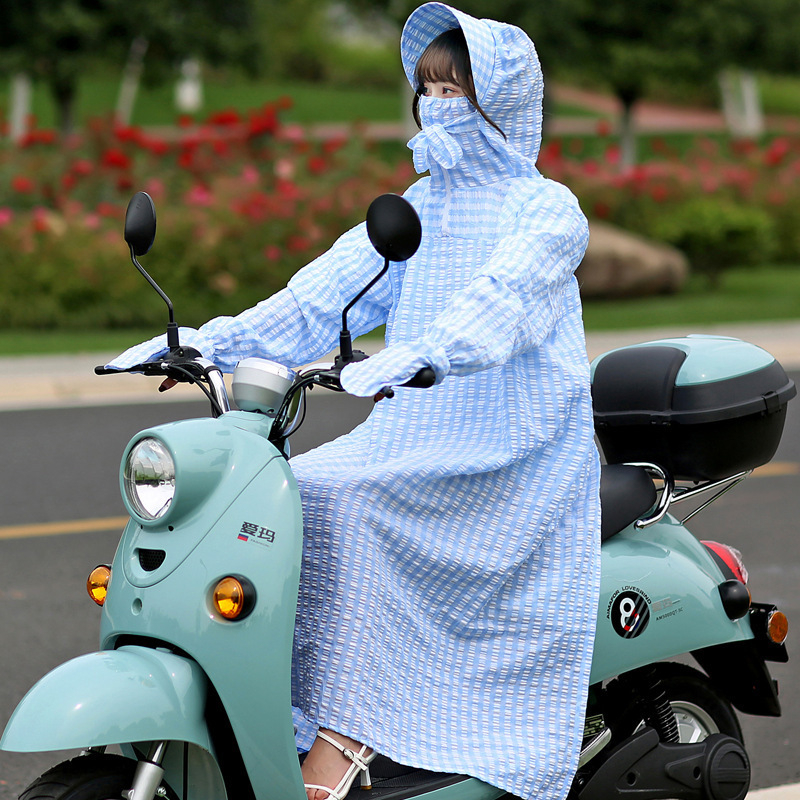 Žensko pamukasto odjeća s UV zaštitom, srednje duljine, za vožnju električnim biciklom