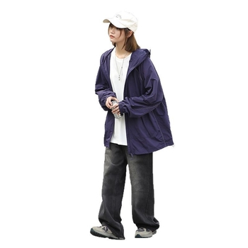 Unisex vanjska windbreaker jakna, najlon tkanina, UPF50+, s kapuljom