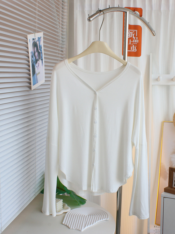 Ženska lagana mrežasta viskozna kardiganska jakna sa zaštitom od sunca, V-dekolte, duge rukave, dizajn šivanja/kolage, duljina 50–65 cm