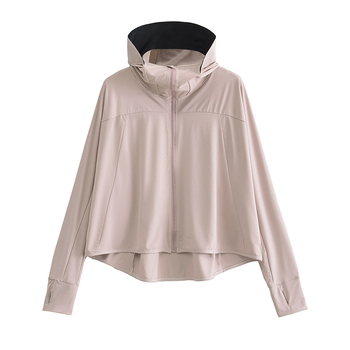 Ženska jakna s kapuljacom za zaštitu od sunca UPF99+, prozračni poliester, univerzalni gradski stil, proljeće 2024