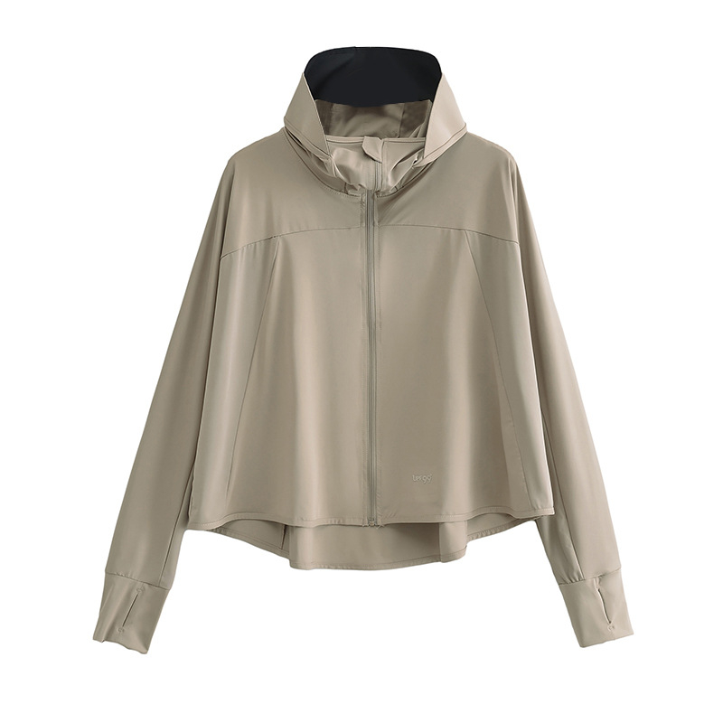 Ženska jakna s kapuljacom za zaštitu od sunca UPF99+, prozračni poliester, univerzalni gradski stil, proljeće 2024
