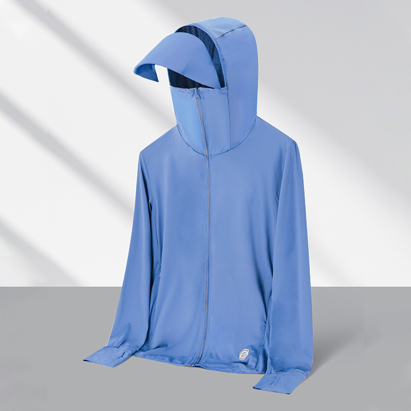 UPF50+ windbreaker za muškarce i žene, lagan i prozračan, s velikim obodom, Ice Silk tkanina