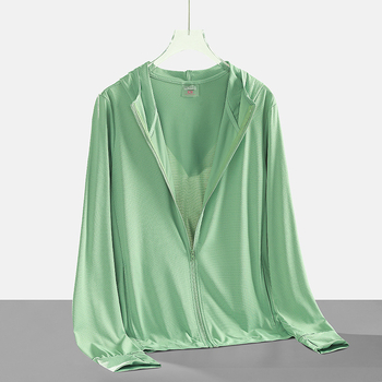 Vanjska windbreaker jakna s kapuljom, UV zaštita UPF50+, dugi rukavi, lagana smjesa sintetičkih vlakana (UPF50+, kapulja, dugi rukavi, lagana smjesa)