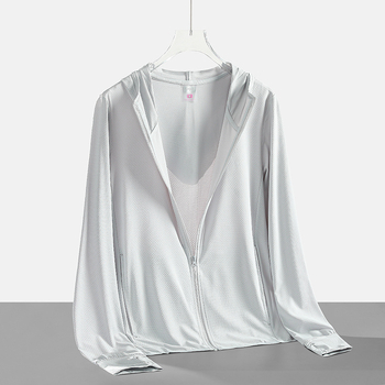 Vanjska windbreaker jakna s kapuljom, UV zaštita UPF50+, dugi rukavi, lagana smjesa sintetičkih vlakana (UPF50+, kapulja, dugi rukavi, lagana smjesa)